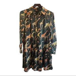 J. Crew giraffe dress; size M